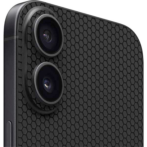 Specialty Vinyl Black Hex Texture iPhone 16 Plus Skin